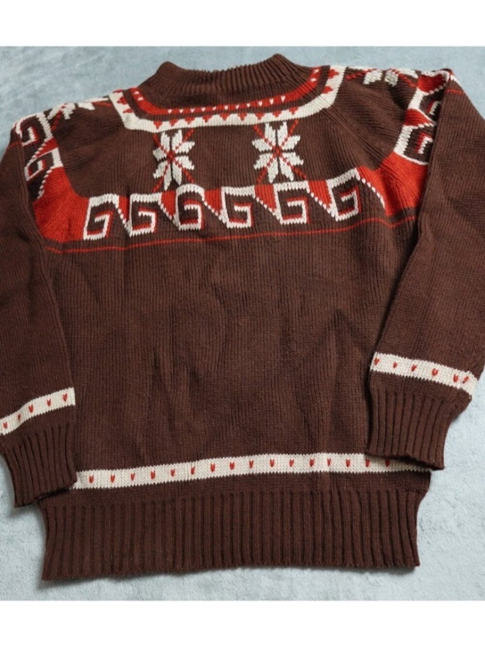 Vintage Richman Brothers Knitted Sweater Men's Large Brown Round Neck Pullover!
